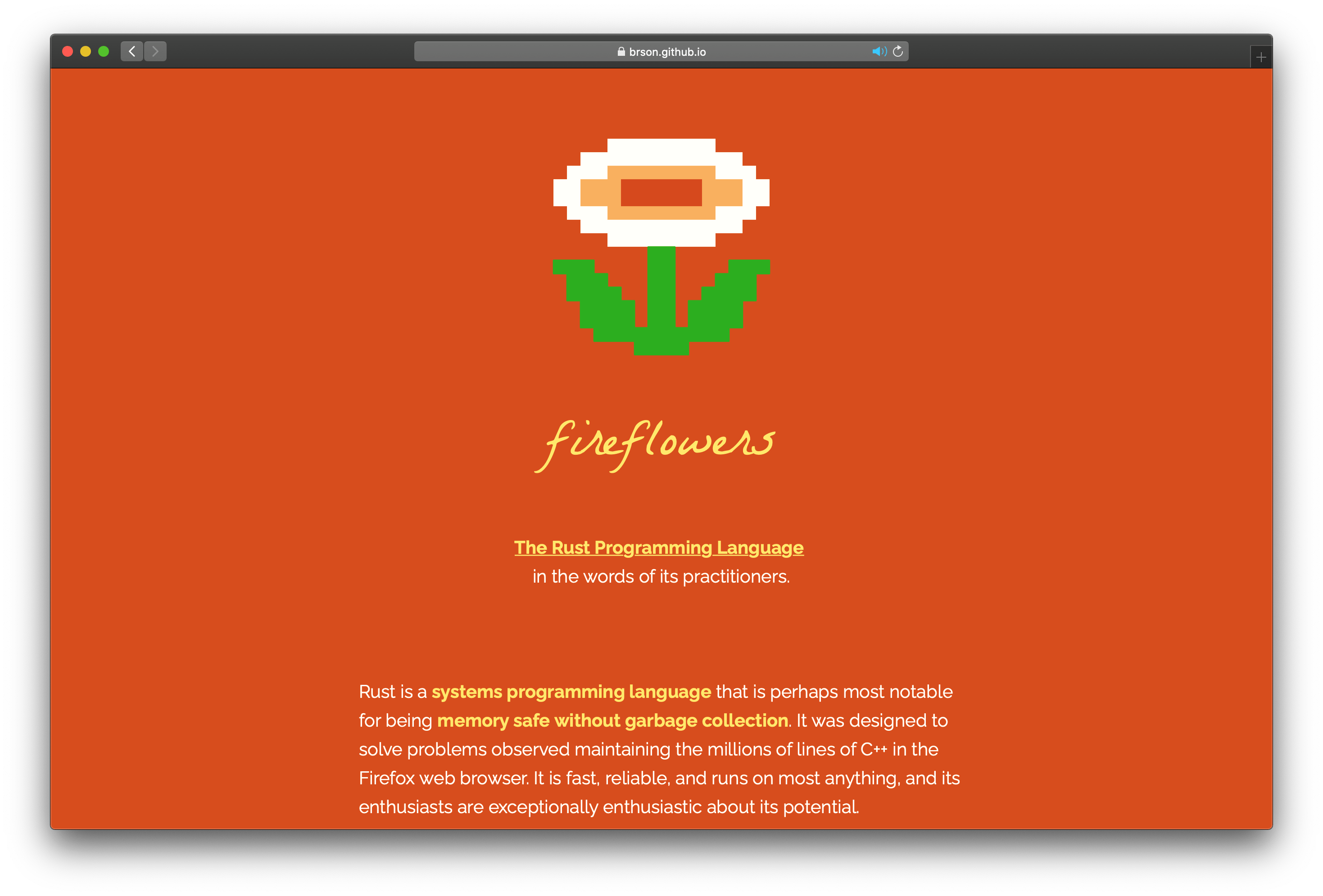 fireflowers website